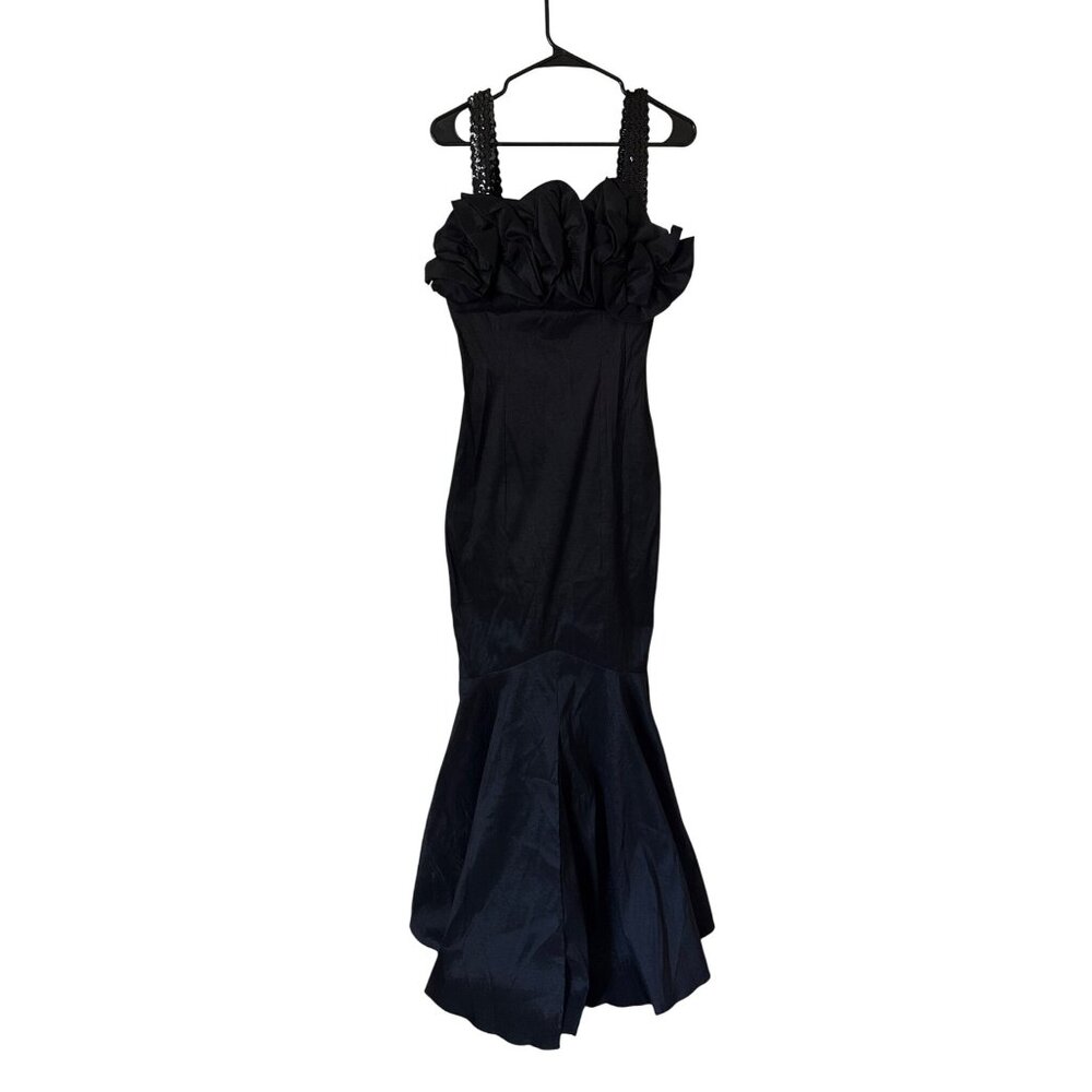 Women's Black Size S Long Mermaid‎ Tail Ballgown Elegant Dress Gala Prom Event